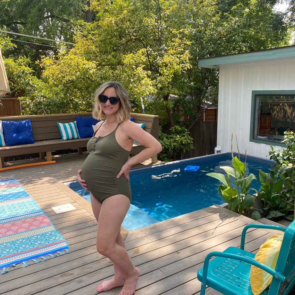 Maternity swimsuit one piece size large